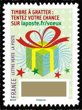 timbre N° 1337, Plus que des voeux, le timbre à gratter