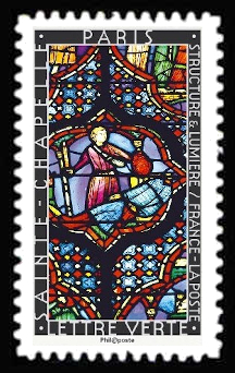 timbre N° 1349, Structure et lumière, les vitraux l'art de la lumière