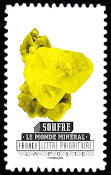timbre N° 1228, Le monde minéral
