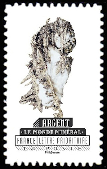 timbre N° 1229, Le monde minéral, l'argent