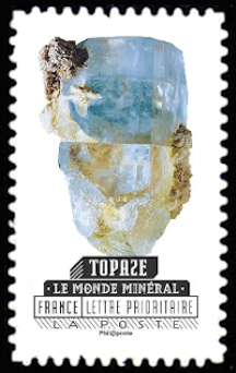 timbre N° 1225, Le monde minéral