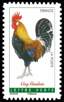 timbre N° 1246, Coqs de France
