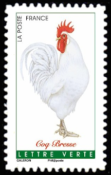 timbre N° 1251, Coqs de France