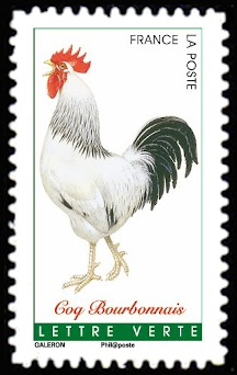 timbre N° 1245, Coqs de France