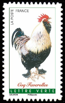 timbre N° 1249, Coqs de France