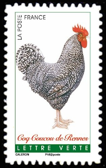 timbre N° 1248, Coqs de France