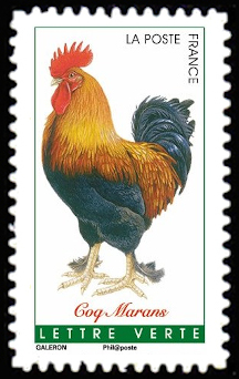 timbre N° 1253, Coqs de France
