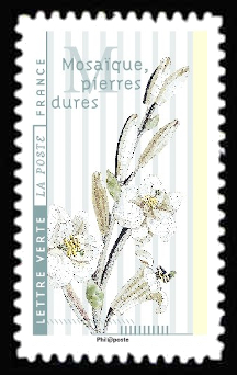 timbre N° 1415, Fleurs et métiers d'arts
