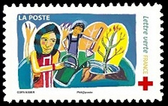 timbre N° 1422, Croix rouge française