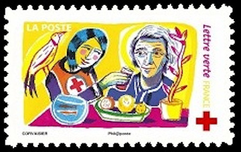 timbre N° 1424, Croix rouge française