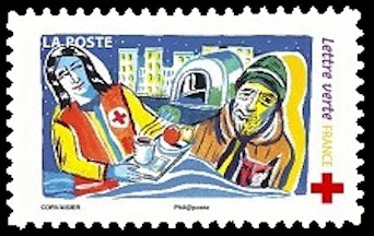 timbre N° 1426, Croix rouge française