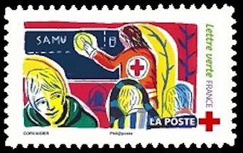 timbre N° 1427, Croix rouge française