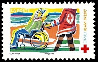 timbre N° 1428, Croix rouge française