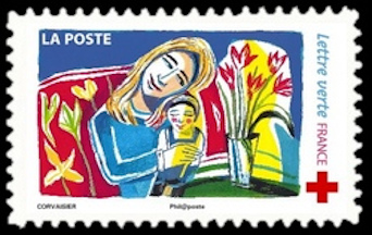 timbre N° 1429, Croix rouge française