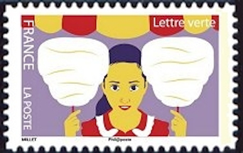 timbre N° 1432, La fête foraine