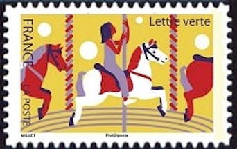timbre N° 1433, La fête foraine