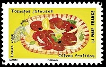 timbre N° 1462, Les sens «Le goût»