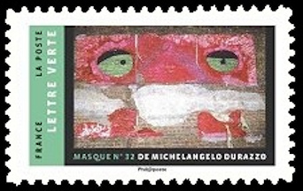timbre N° 1402, Carnet intitulé « Masque »