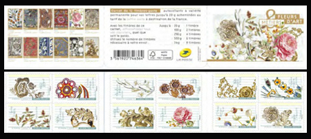 timbre N° BC1410, Carnet fleurs et métiers d'arts