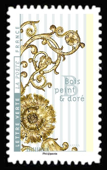 timbre N° 1411, Fleurs et métiers d'arts