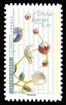 timbre N° 1410, Fleurs et métiers d'arts
