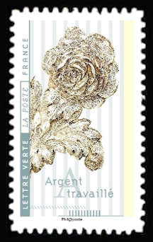 timbre N° 1412, Fleurs et métiers d'arts