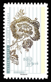 timbre N° 1419, Fleurs et métiers d'arts
