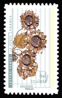 timbre N° 1417, Fleurs et métiers d'arts