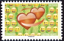 timbre N° 1565, «emoji» les messagers de vos émotions