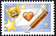 timbre N° 1561, «emoji» les messagers de vos émotions