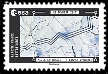 timbre N° 1570, photos de Thomas Pesquet prises de la station Spatiale Internationale pendant la mission Proxima.