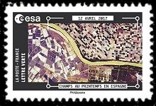 timbre N° 1577, photos de Thomas Pesquet prises de la station Spatiale Internationale pendant la mission Proxima.