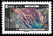 timbre N° 1572, photos de Thomas Pesquet prises de la station Spatiale Internationale pendant la mission Proxima.