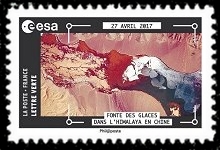timbre N° 1579, photos de Thomas Pesquet prises de la station Spatiale Internationale pendant la mission Proxima.
