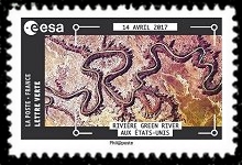 timbre N° 1574, photos de Thomas Pesquet prises de la station Spatiale Internationale pendant la mission Proxima.