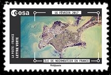 timbre N° 1580, photos de Thomas Pesquet prises de la station Spatiale Internationale pendant la mission Proxima.