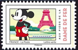 timbre N° 1582, Mickey visite les monuments français