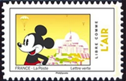 timbre N° 1583, Mickey visite les monuments français