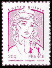 timbre N° 1515A, Marianne de la jeunesse lettre suivie