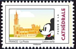 timbre N° 1593, Mickey visite les monuments français