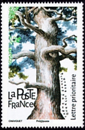timbre N° 1609, Les arbres