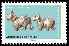 timbre N° 1520, Oeuvres d'Art en volume représentant des chiens