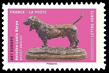 timbre N° 1523, Oeuvres d'Art en volume représentant des chiens