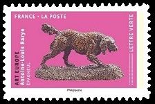 timbre N° 1517, Oeuvres d'Art en volume représentant des chiens