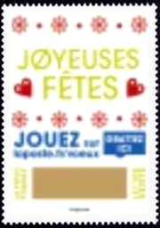 timbre N° 1650, Envoyez plus que des voeux !  Le Timbre à gratter 2018