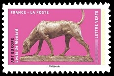 timbre N° 1526, Oeuvres d'Art en volume représentant des chiens