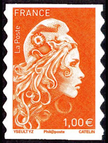 timbre N° 1600, Marianne l'engagée