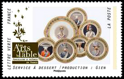 timbre N° 1535, Les Arts de la table en France