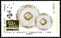 timbre N° 1537, Les Arts de la table en France