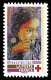  Carnet Croix -Rouge, chaque timbre est illustré par une oeuvre réalisée au pochoir par l'artiste C215. (Christian  Guémy) 